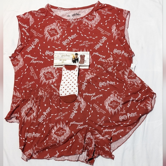 Harry Potter Women's 3 Piece Pajama Set, Size 2XL(18W-20W), New With Tag - Picture 1 of 10